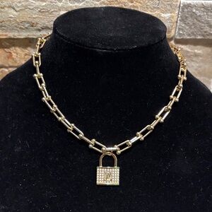 Gold Padlock Necklace
